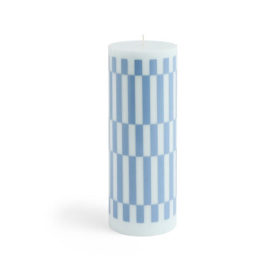 Column stearinlys, Large - Light blue/dusty blue